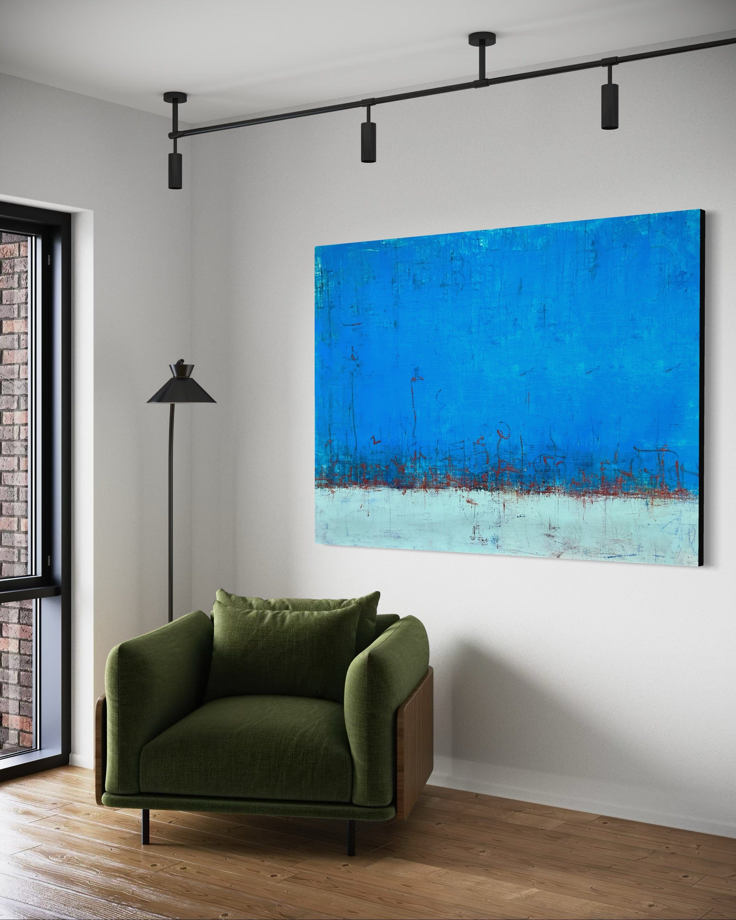 Robert Tillberg Original Art Red Markings | 80"x52"