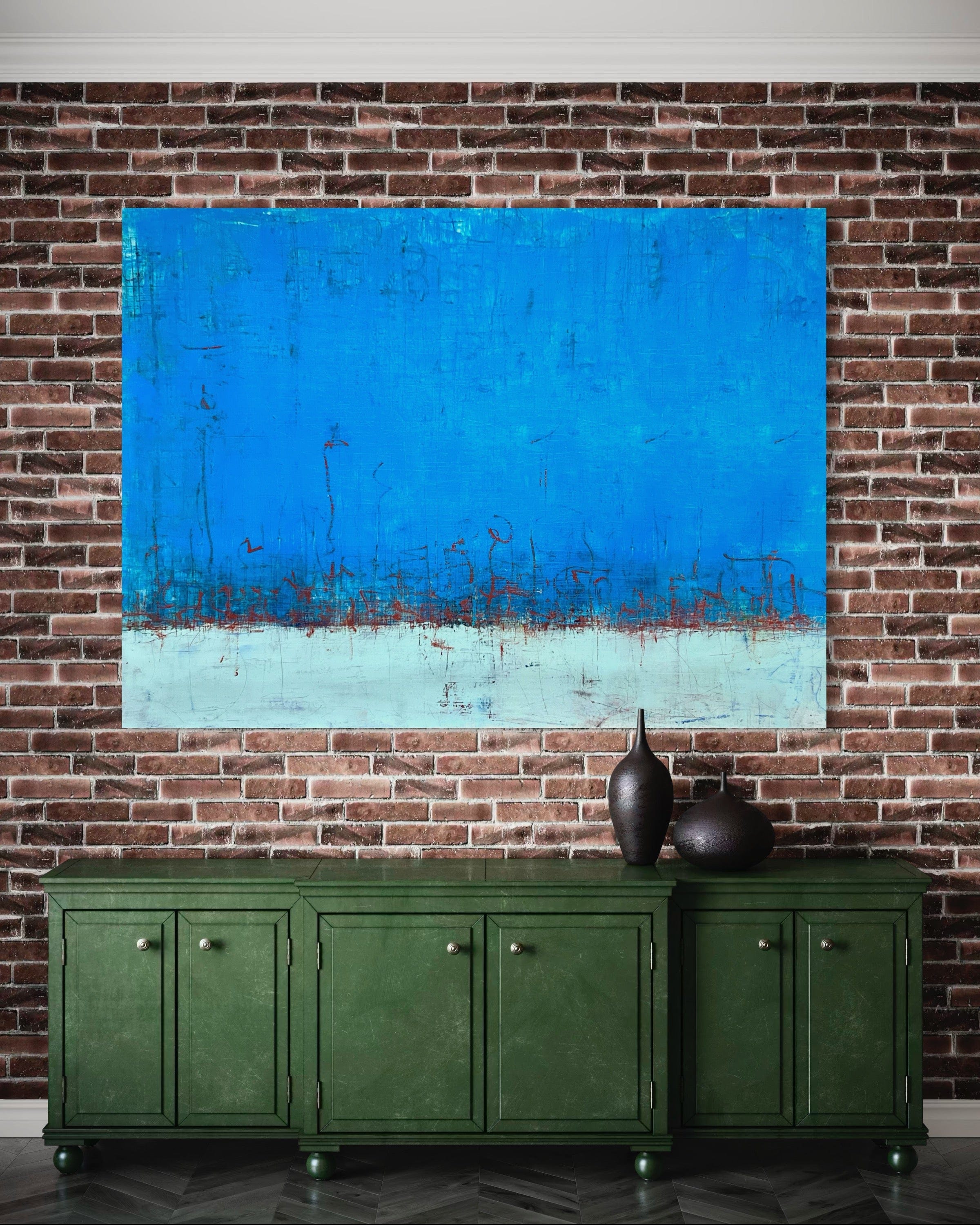 Robert Tillberg Original Art Red Markings | 80"x52"