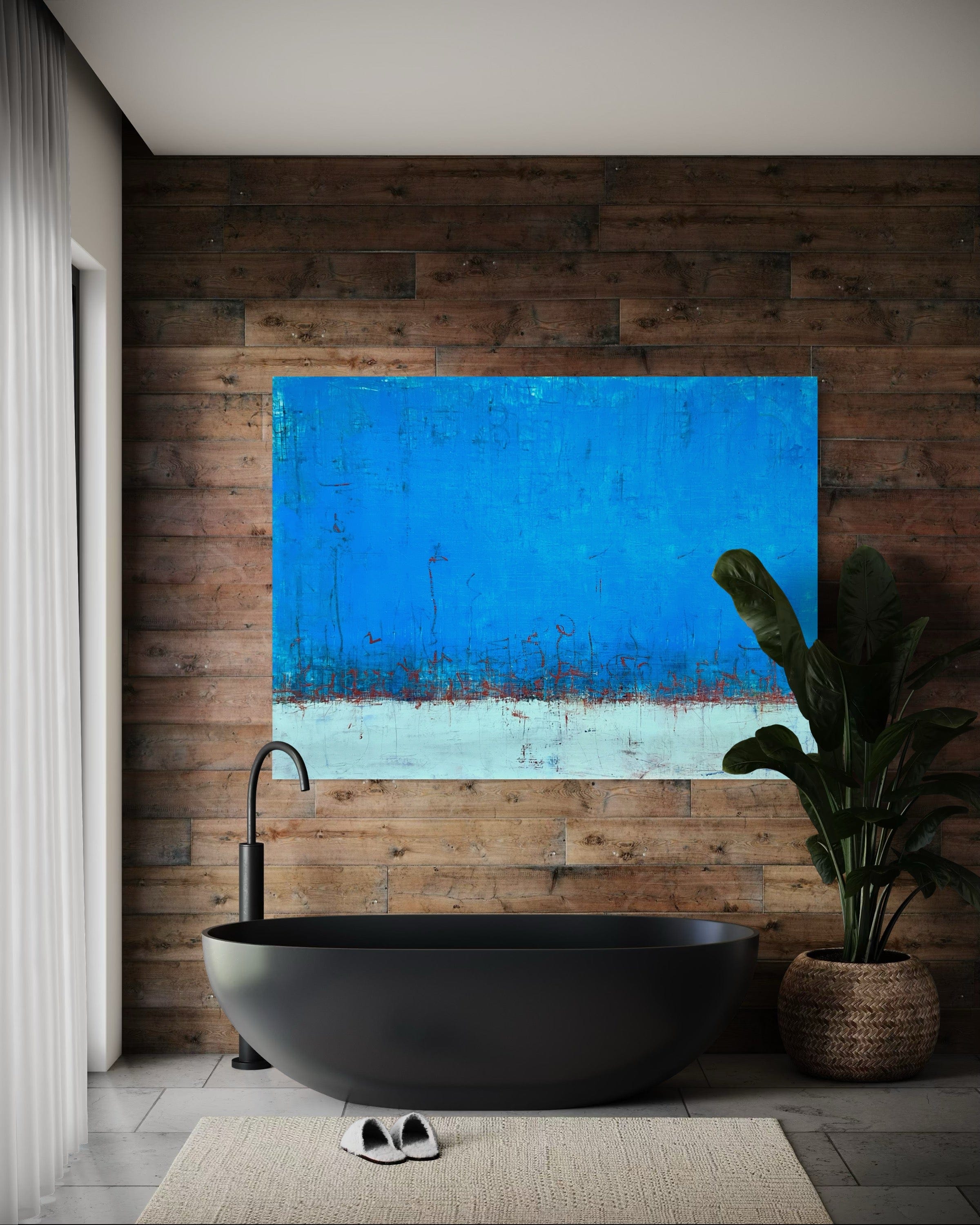 Robert Tillberg Original Art Red Markings | 80"x52"