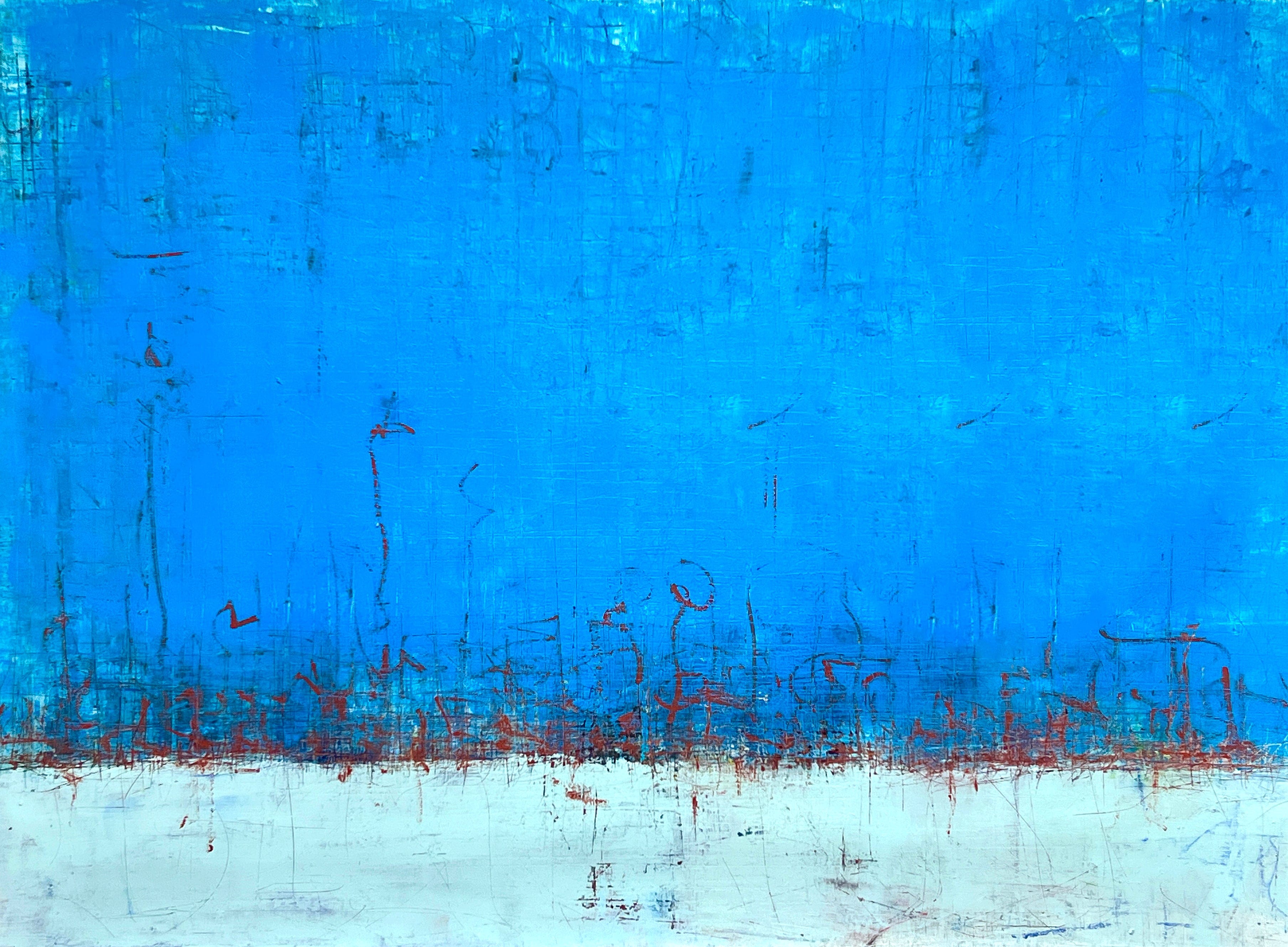 Robert Tillberg Original Art Red Markings | 80"x52"