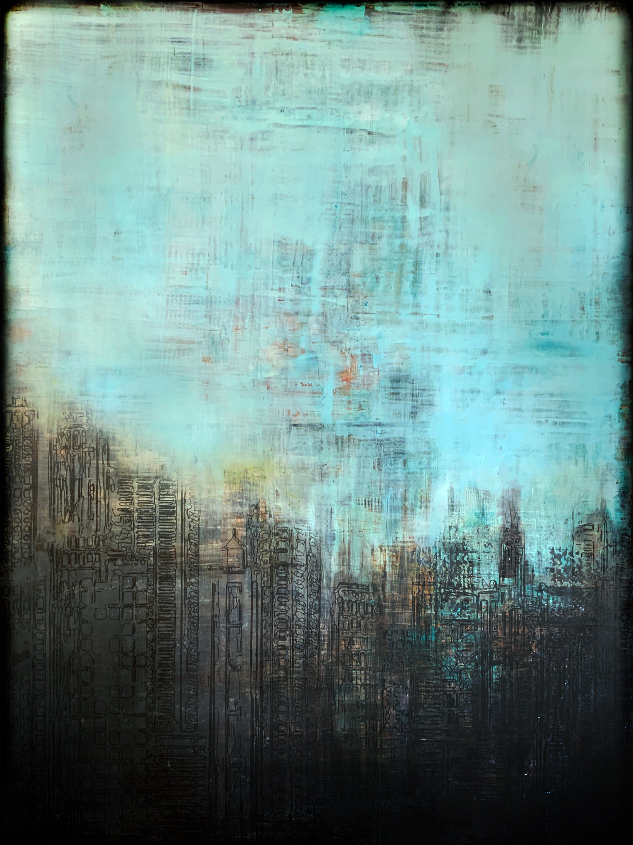 Robert Tillberg Original Art Softly Scraping The Sky | 60"x80"