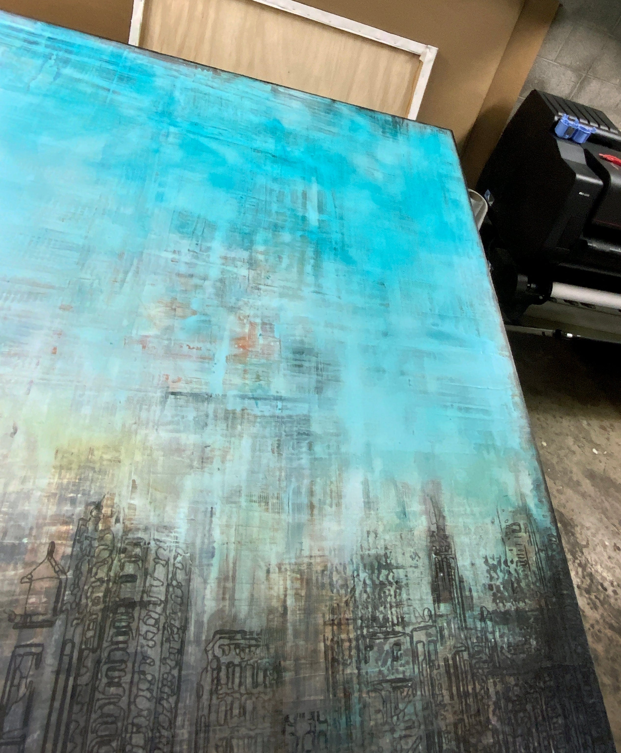Robert Tillberg Original Art Softly Scraping The Sky | 60"x80"