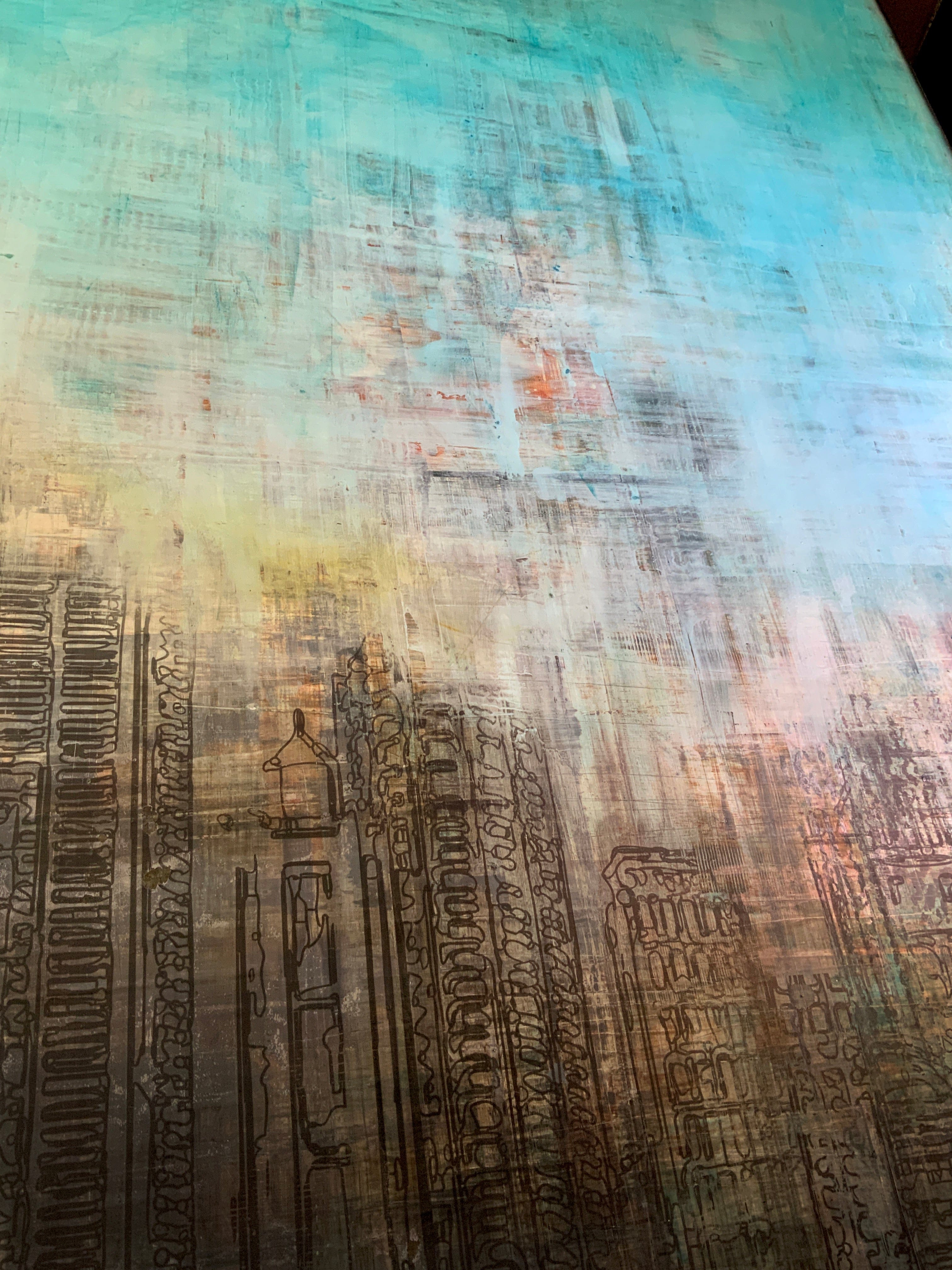 Robert Tillberg Original Art Softly Scraping The Sky | 60"x80"