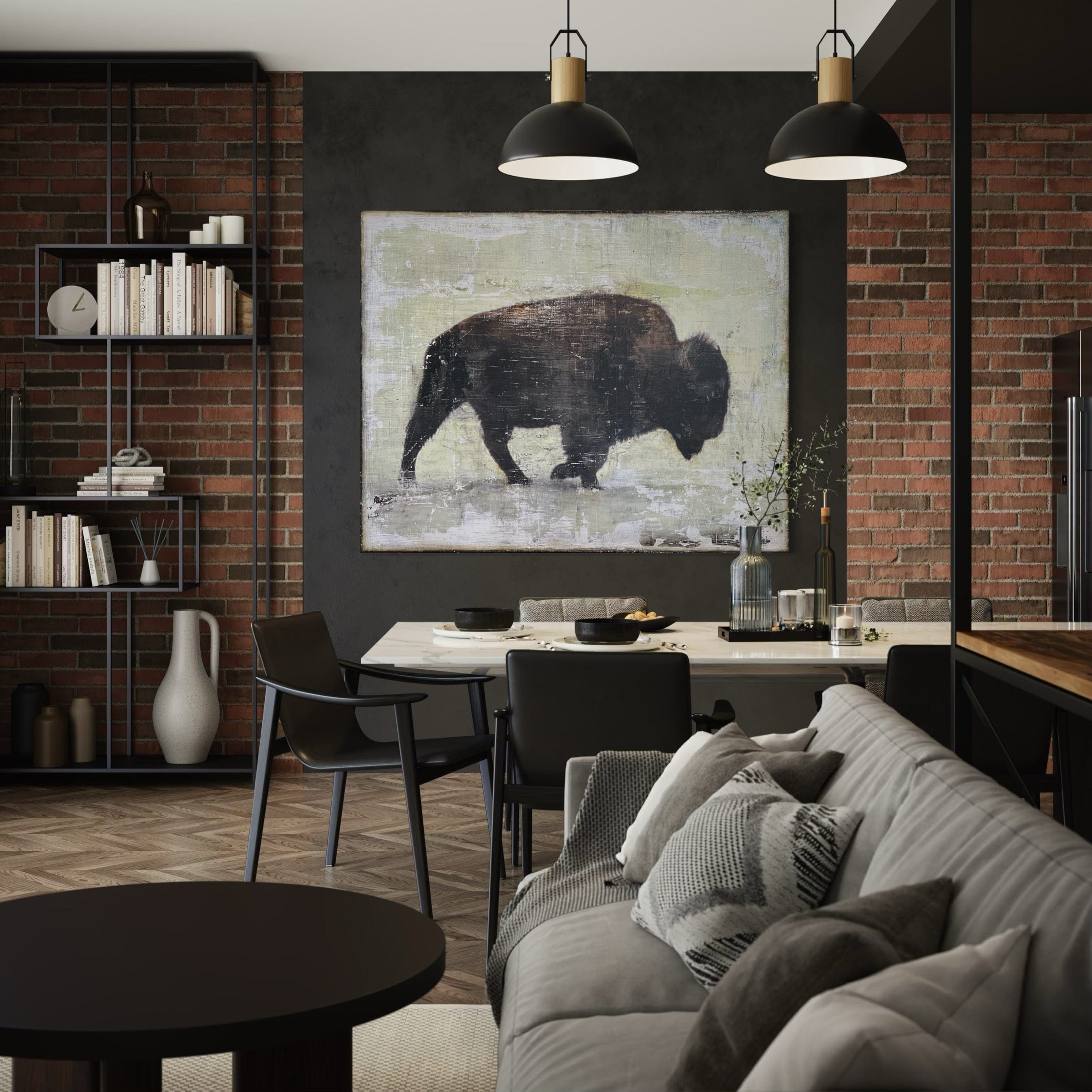 Robert Tillberg Original Art The Old Buffalo | 60"x48"
