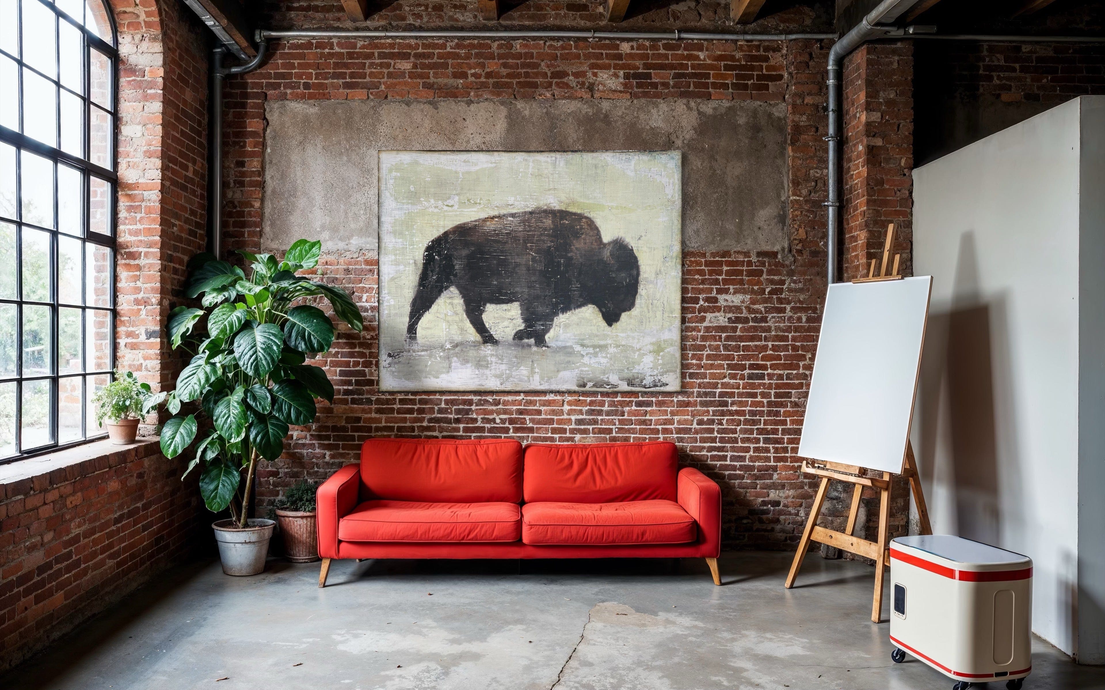 Robert Tillberg Original Art The Old Buffalo | 60"x48"