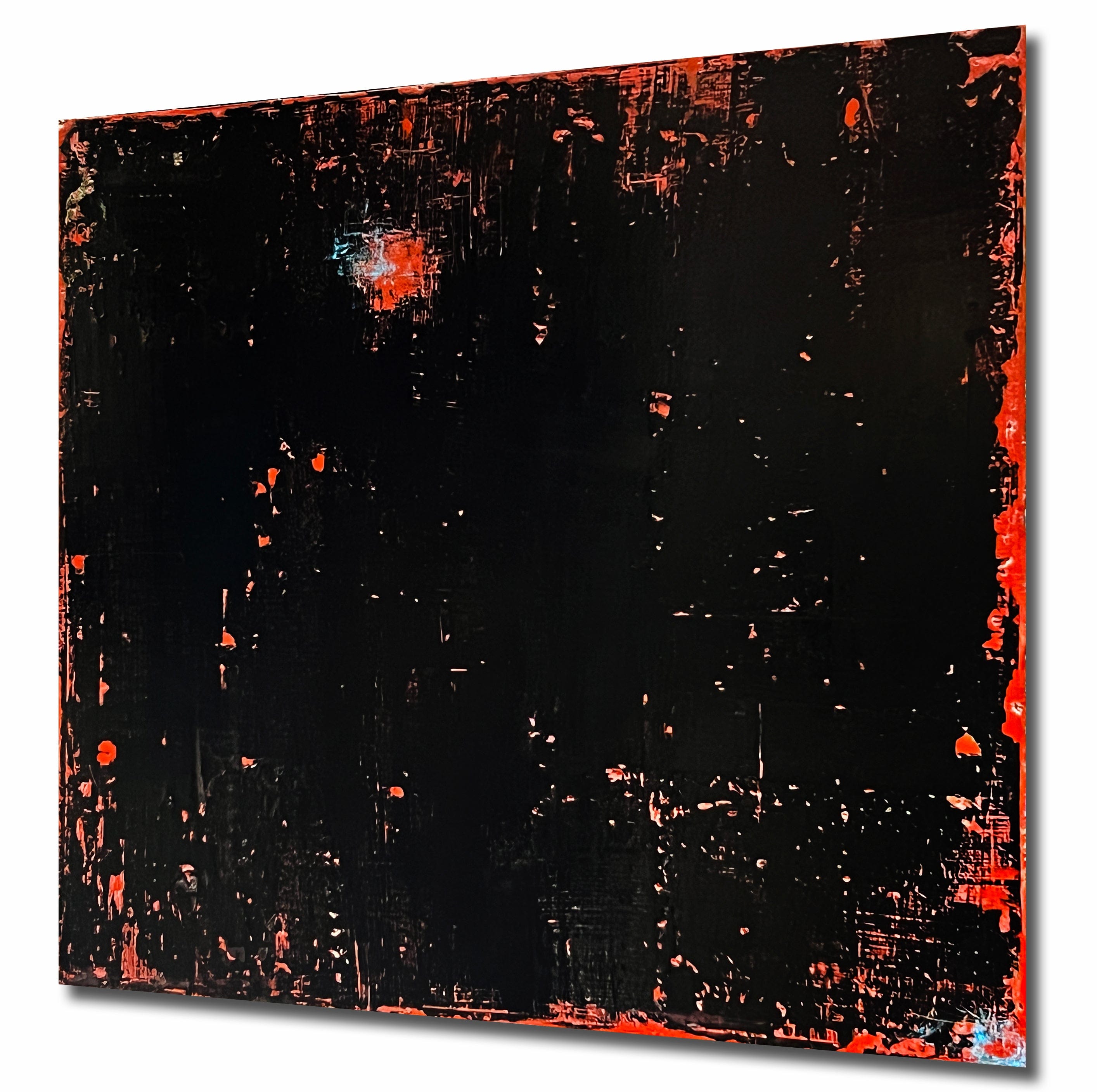 Robert Tillberg Peeling Black On Red| 48"x48"