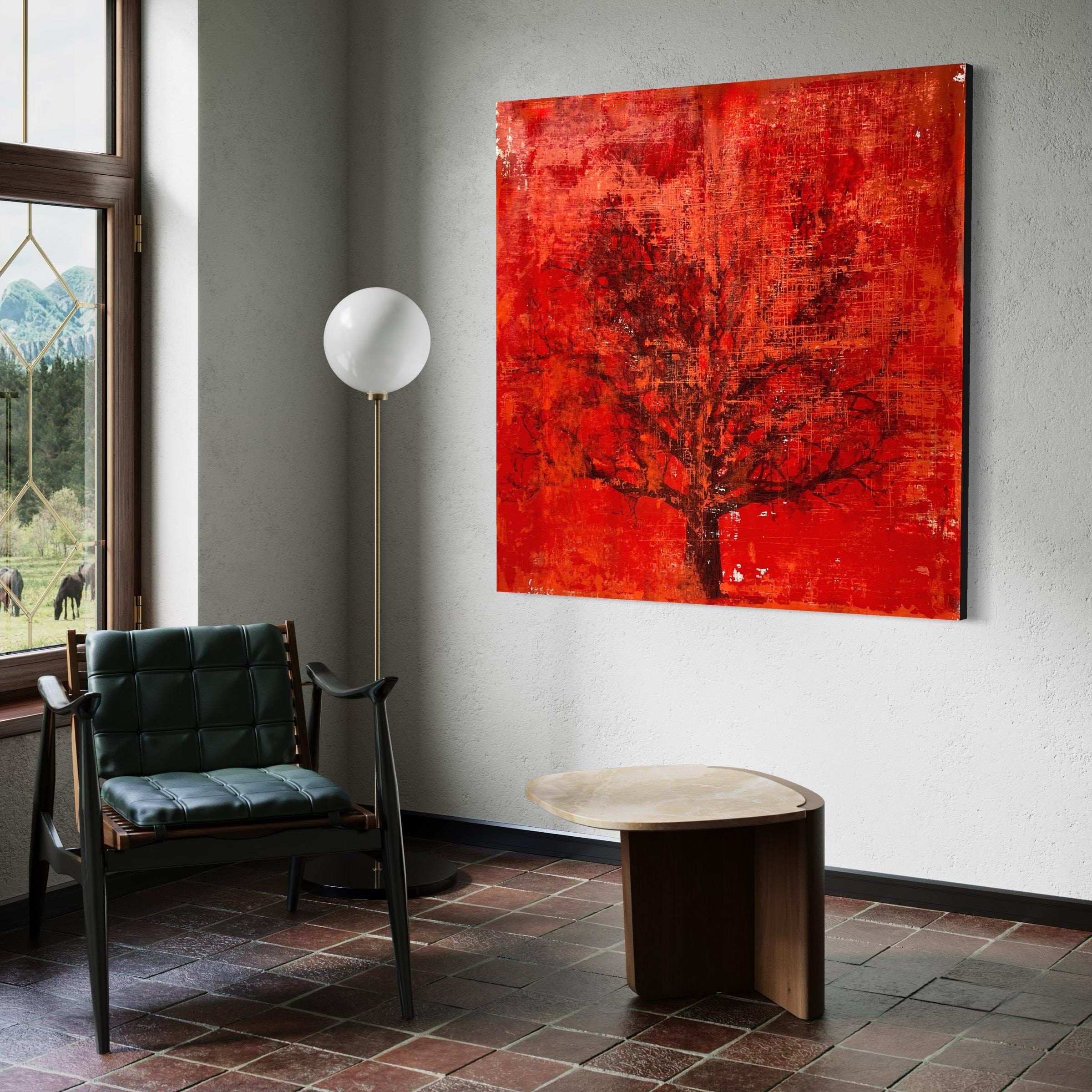 Robert Tillberg The Old Red Oak | 48"x48"