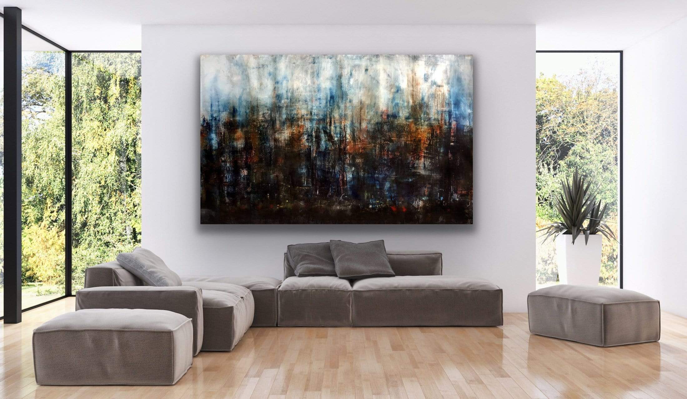 Robert Tillberg As Dawn Rises On The City | 92"x58"