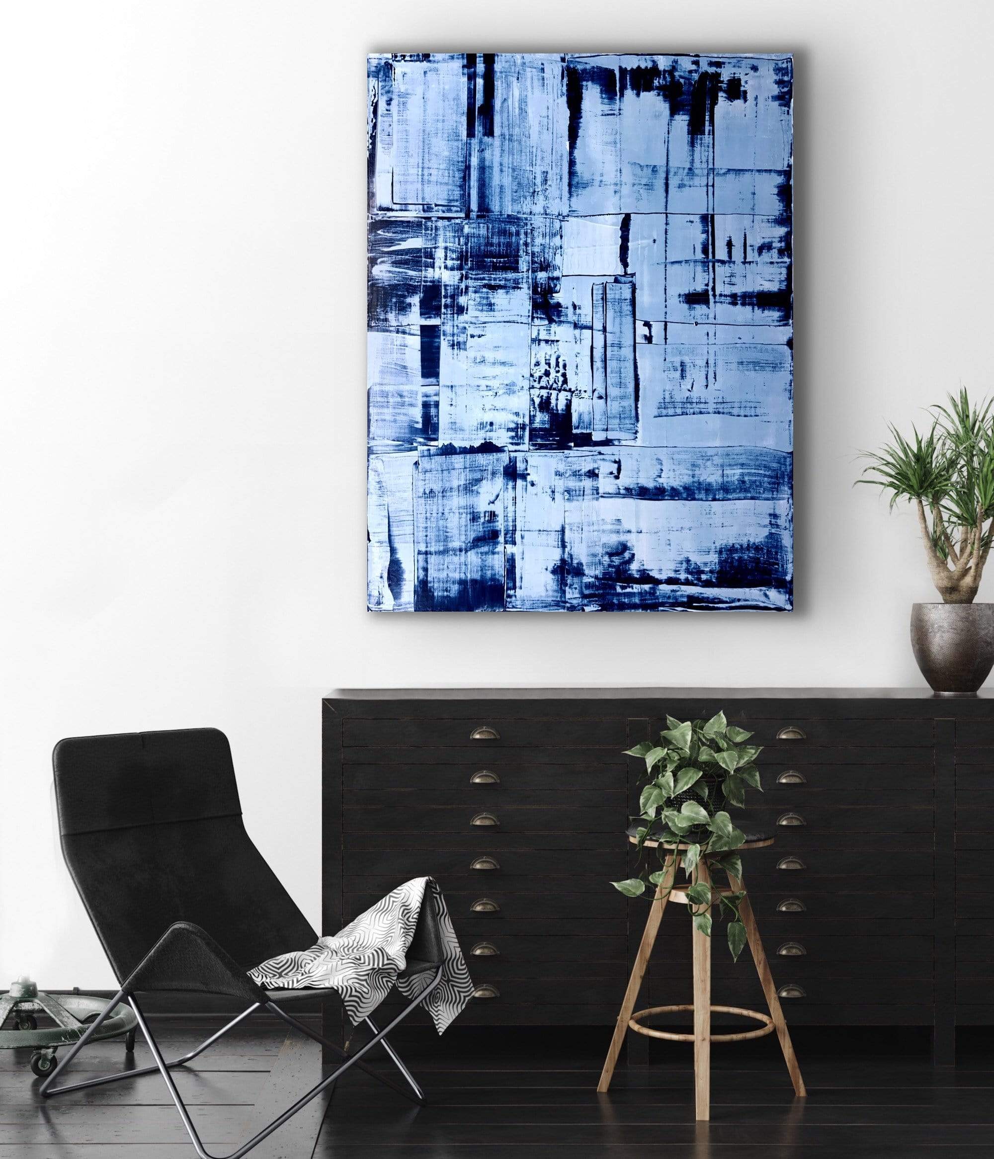Robert Tillberg Blue Blocks | 36"x48"