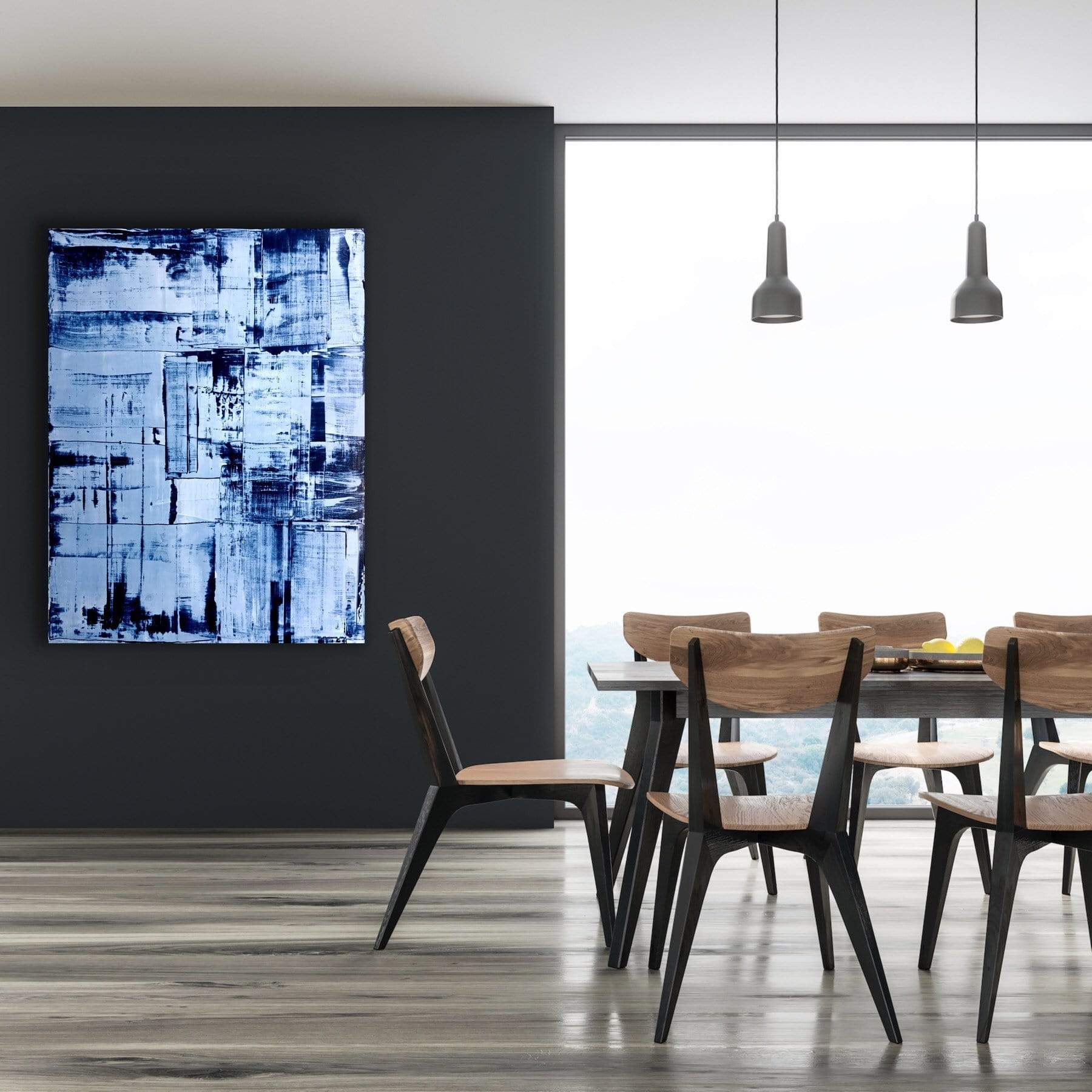 Robert Tillberg Blue Blocks | 36"x48"