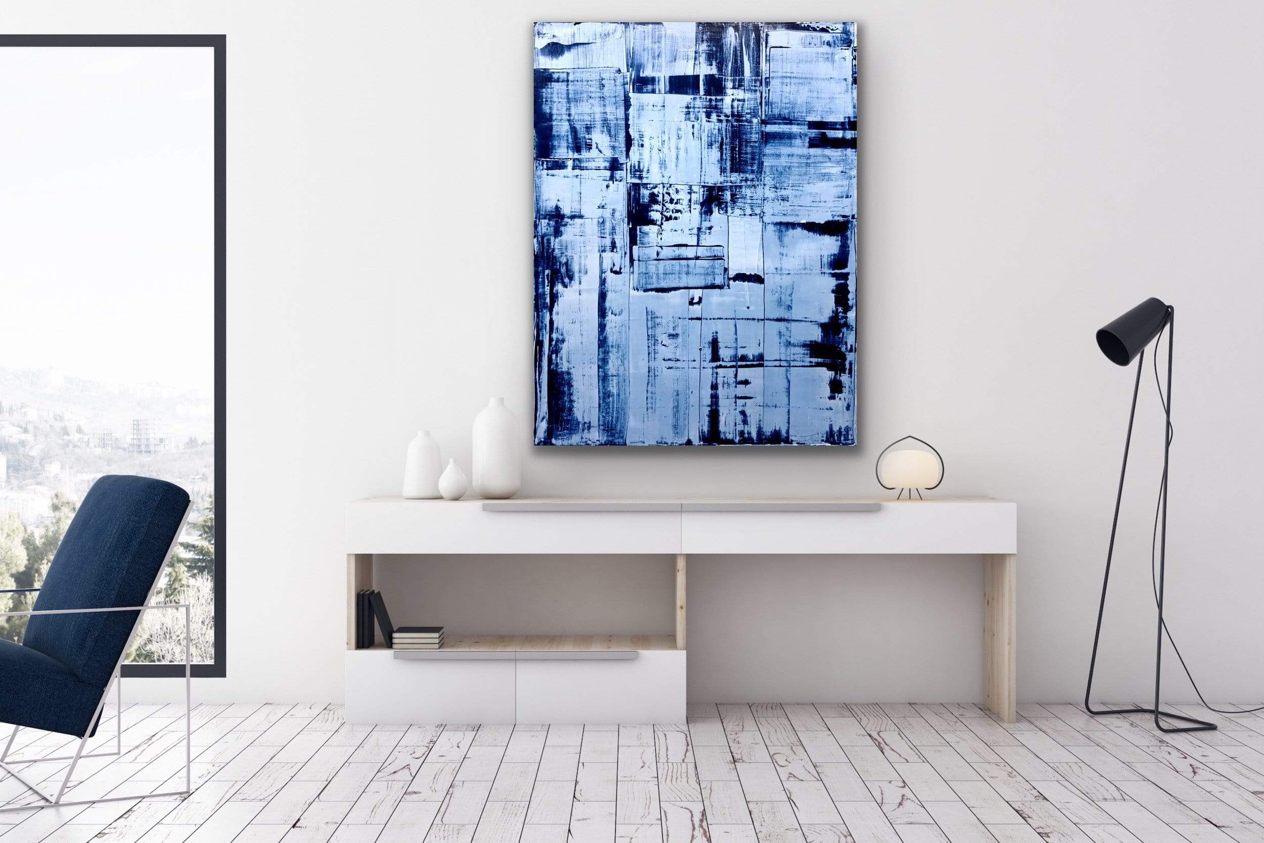 Robert Tillberg Blue Blocks | 36"x48"