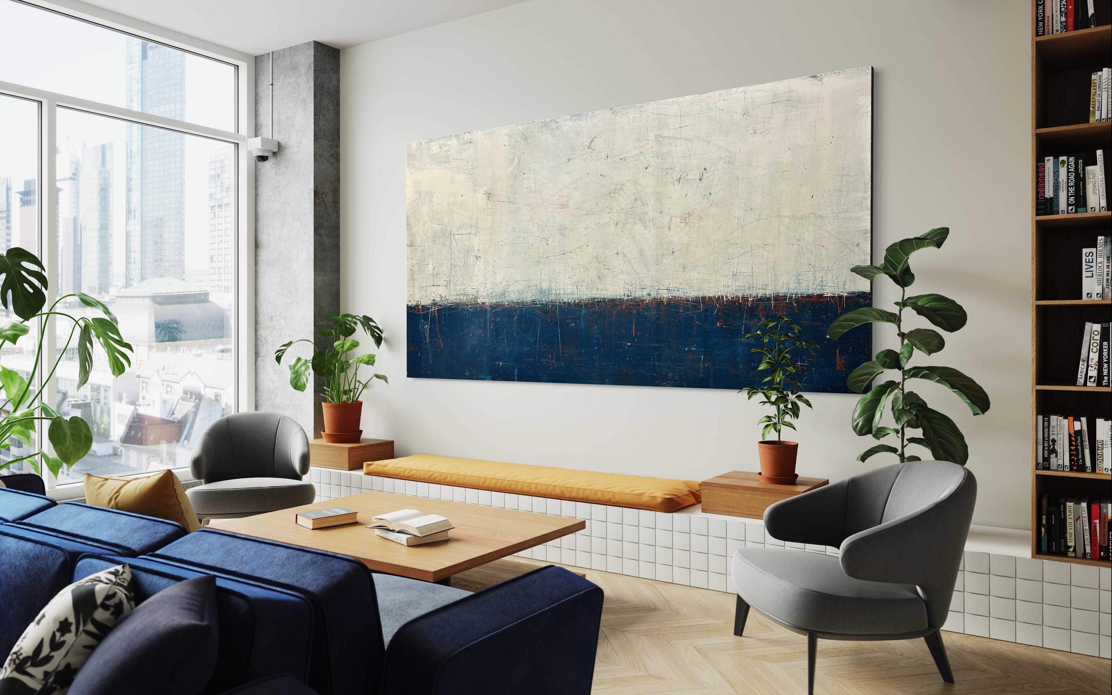 Robert Tillberg Original Art Urban Crossing | 92"x48"