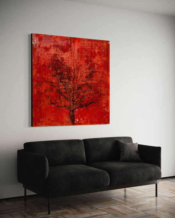 The Old Red Oak | 48"x48"