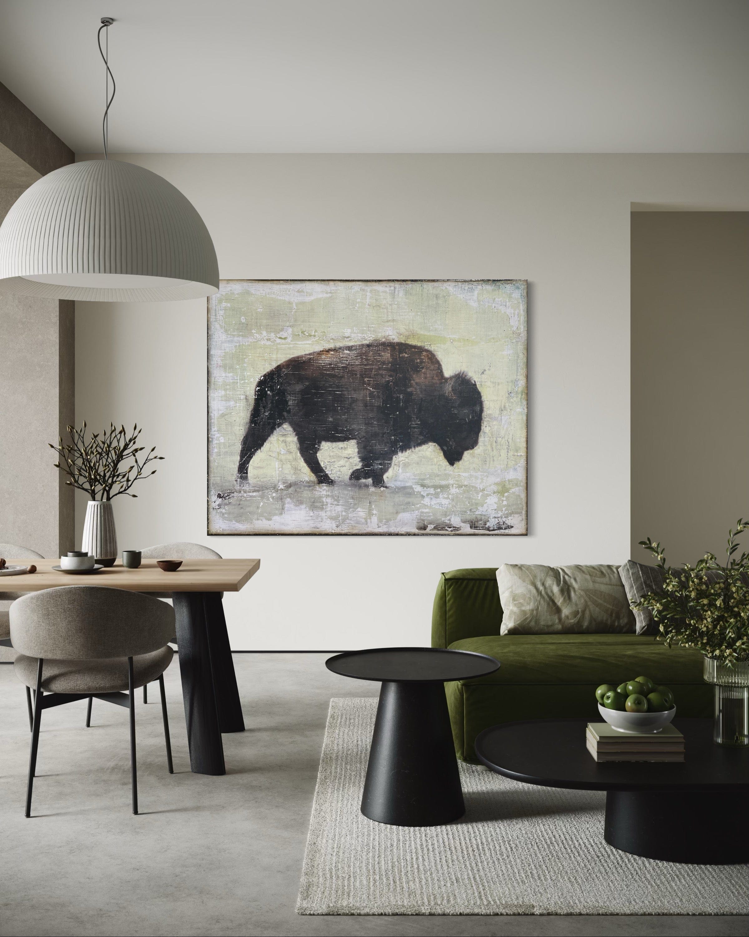 Robert Tillberg Original Art The Old Buffalo | 60"x48"
