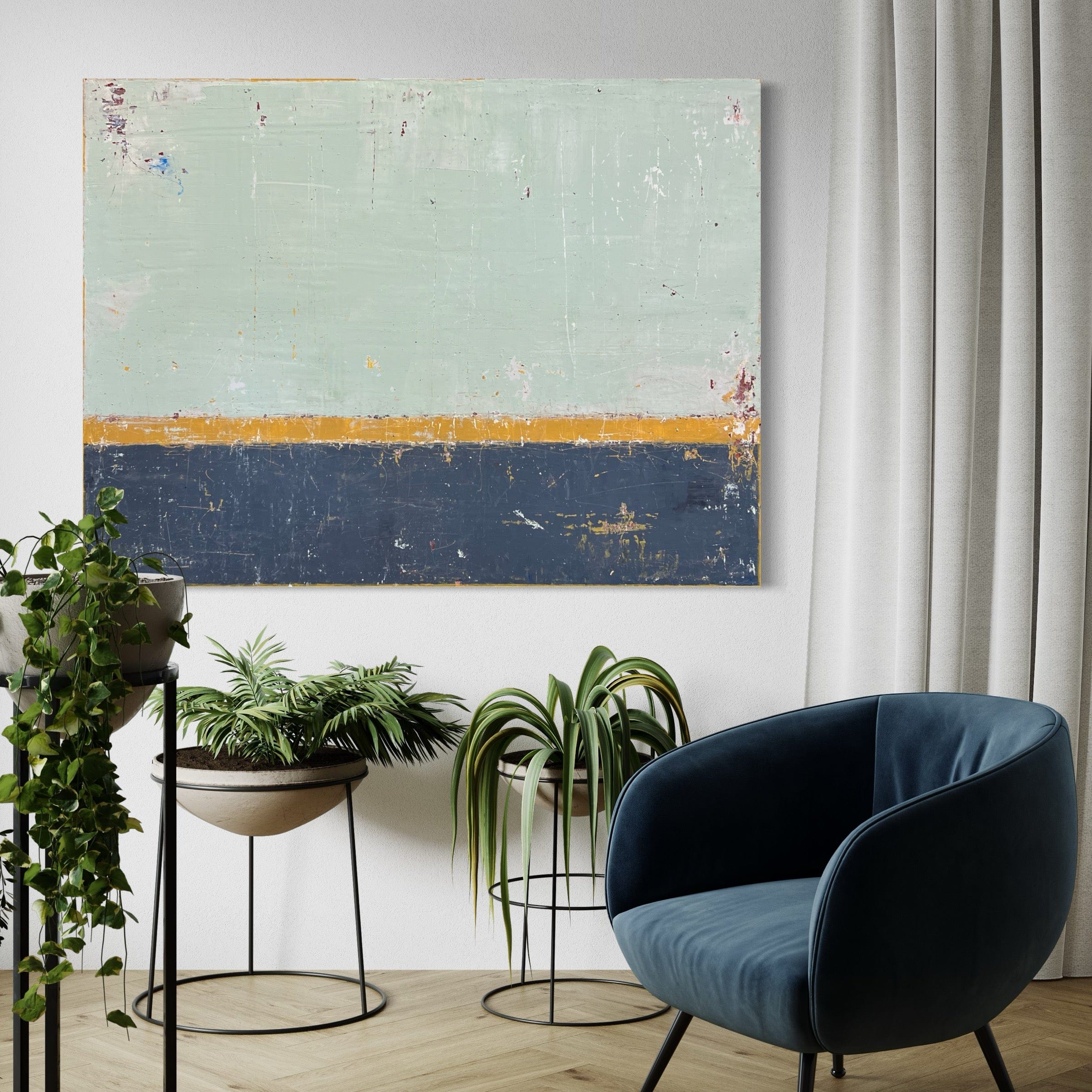 Robert Tillberg The Old Yellow Line | 36"x48"