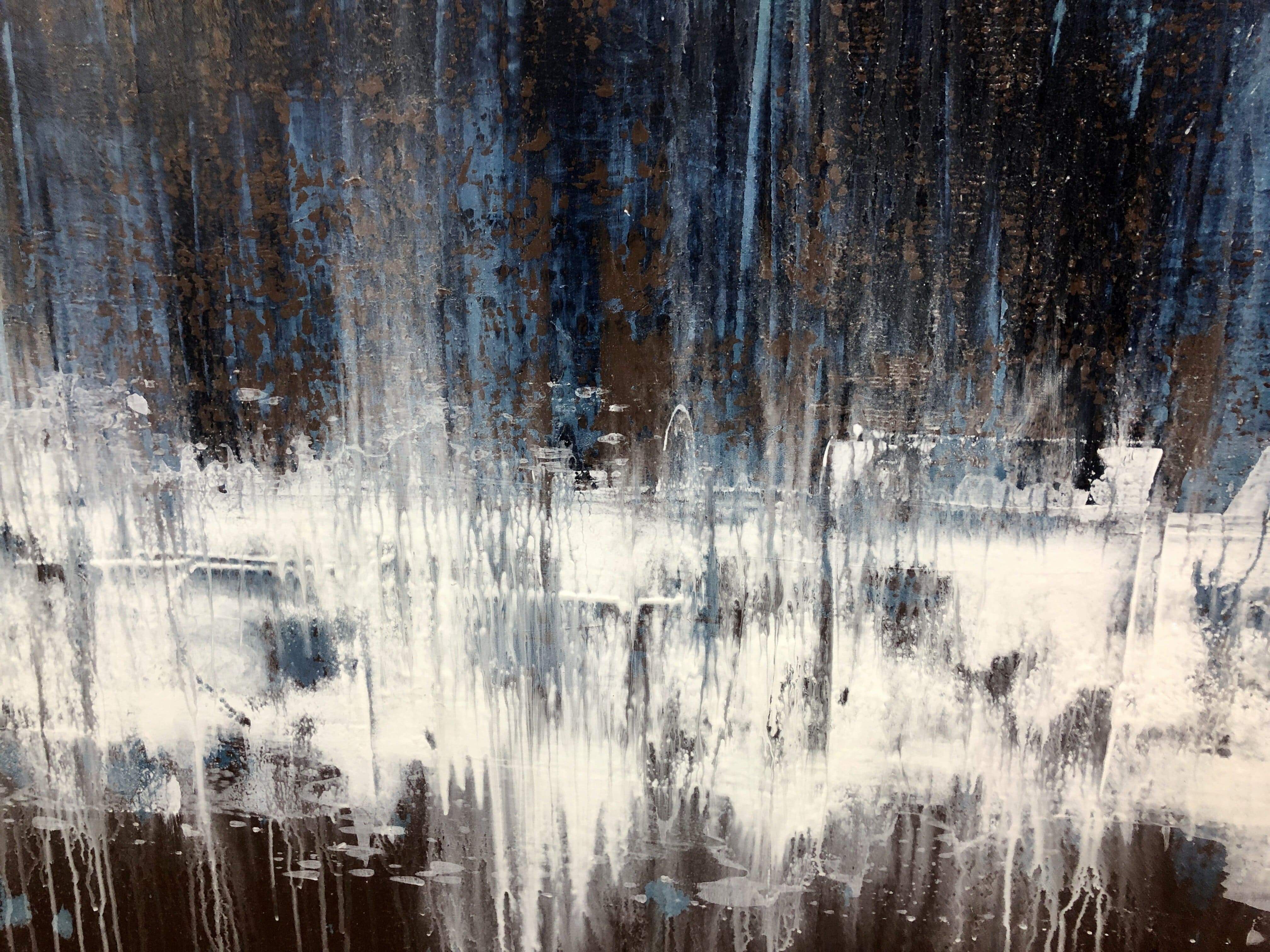 Big Blue & Brown | 96"x48" Diptych