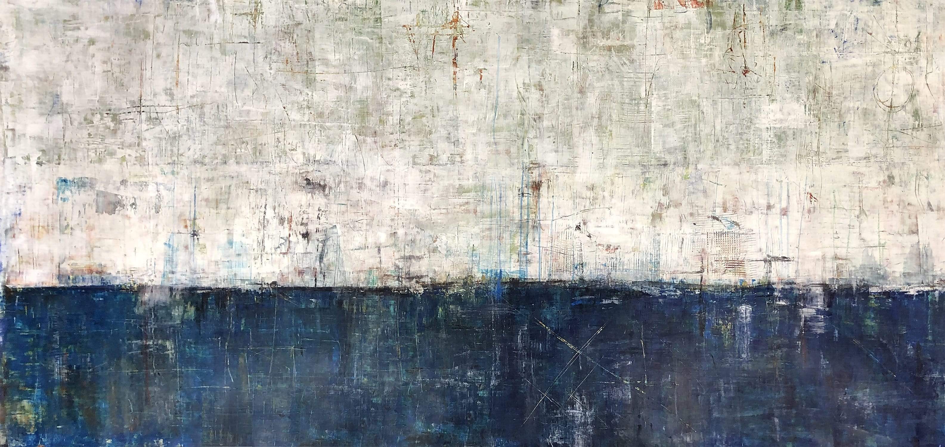 Blue & White Urbanite | 80"x36"