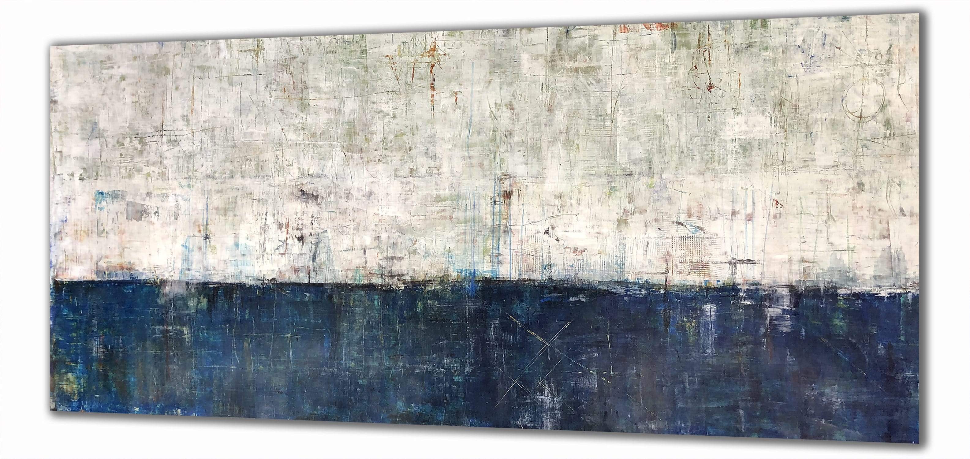 Blue & White Urbanite | 80"x36"
