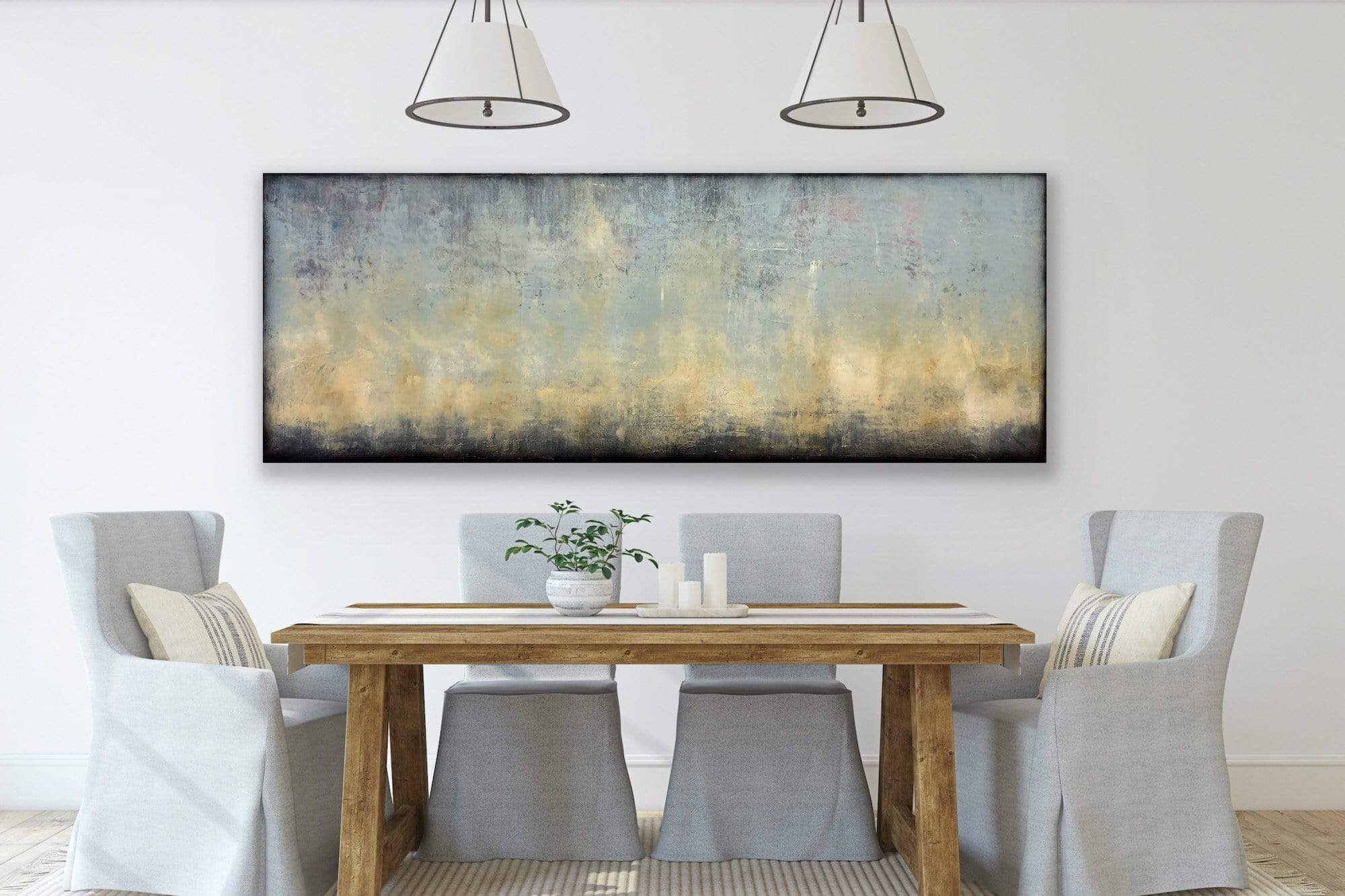 Robert Tillberg Light Yellow Waves | 80"x30"