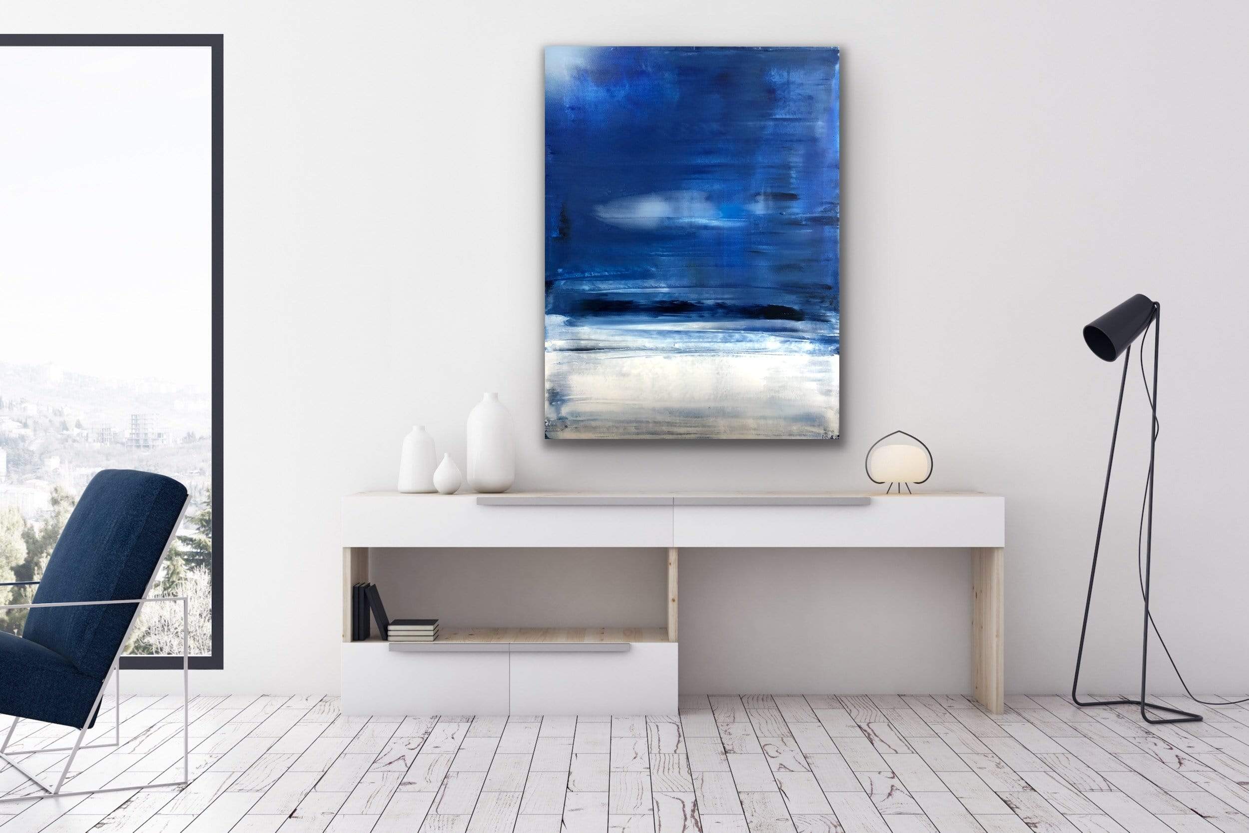 Robert Tillberg Moonlight Glow On The Snow | 36"x48"